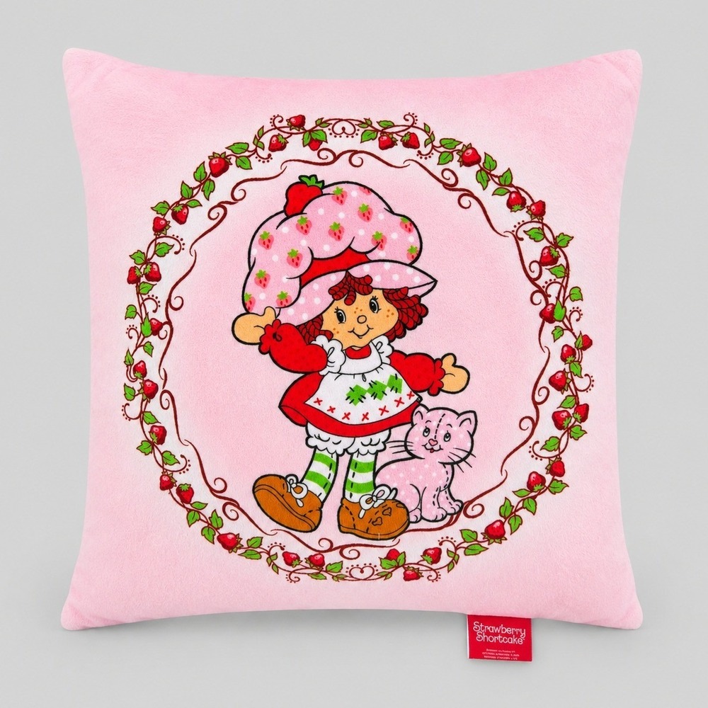 Strawberry Shortcake Pink Plush Decorative Throw Pillow Retro 2024 Jay Franco